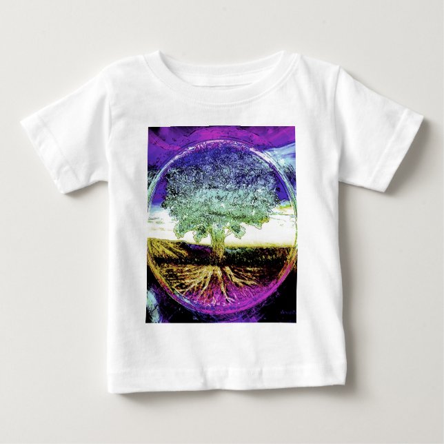 T-shirt Pour Bébé Arbre de la vie paisible de la vie (Devant)