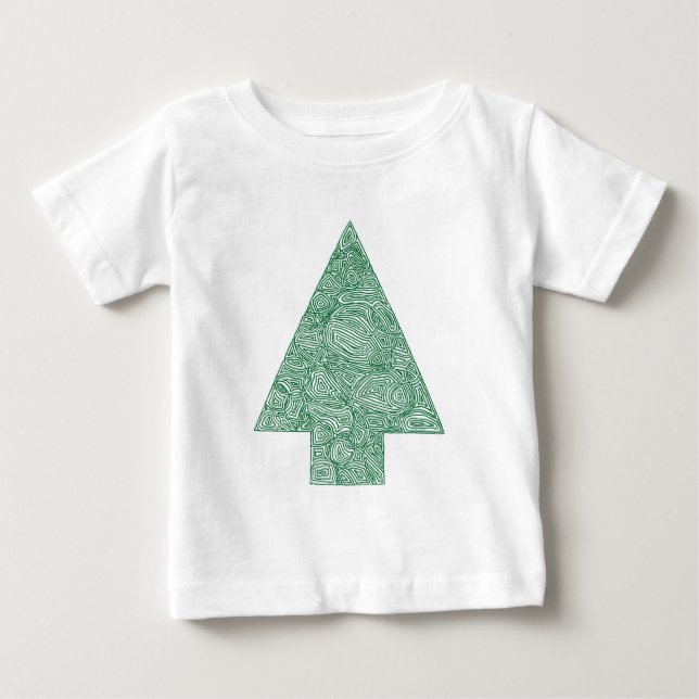 T-shirt Pour Bébé Arbre de Noël (Devant)