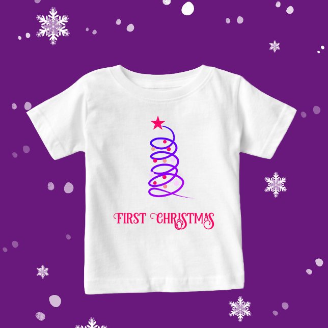 T-shirt Pour Bébé Arbre de Noël (Créateur téléchargé)
