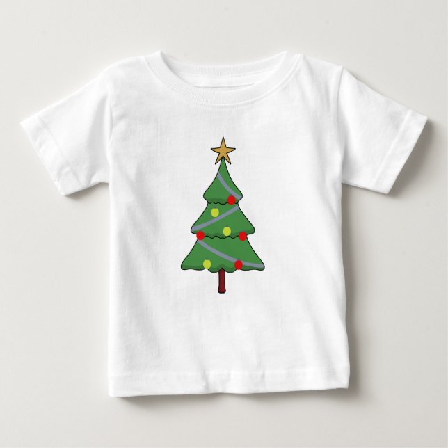 T-shirt Pour Bébé Arbre de Noël adorable (Devant)