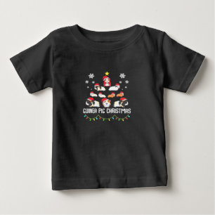 T-shirt Pour Bébé Arbre de Noël de cochon de Guinée   Amusant Guinée