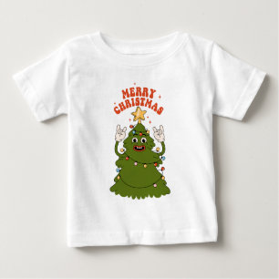 T-shirt Pour Bébé Arbre de Noël de Rockin - Un Jam Festif