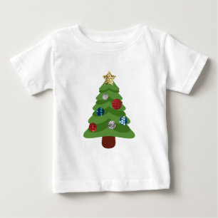 T-shirt Pour Bébé arbre de noël émoji