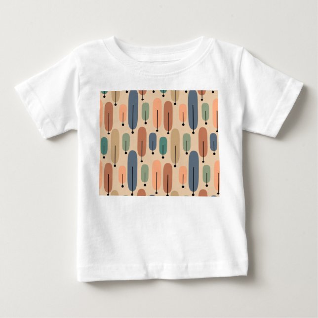 T-shirt Pour Bébé Arbres atomiques rétro (Devant)
