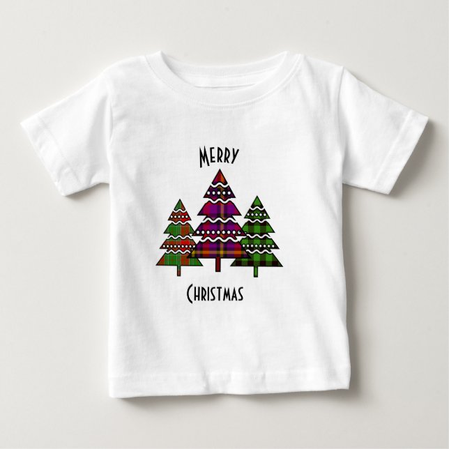 T-shirt Pour Bébé Arbres de Noël (Devant)