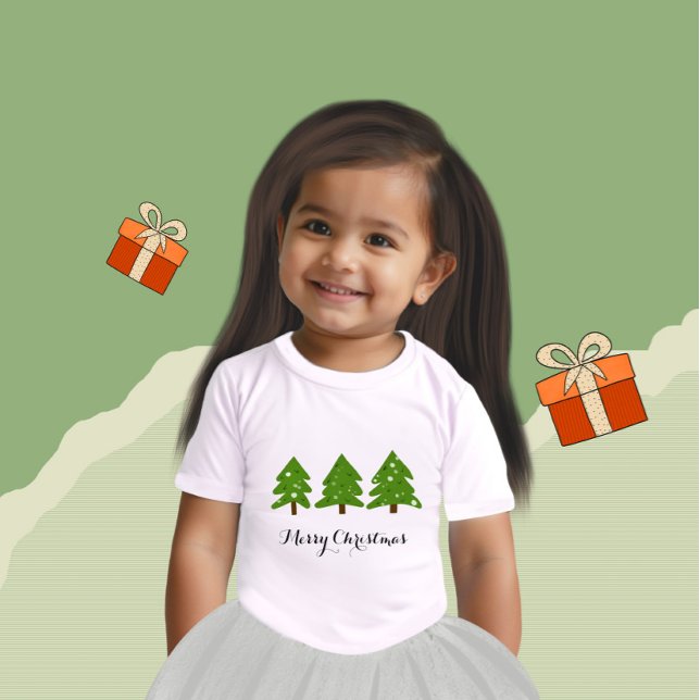 T-shirt Pour Bébé Arbres de Noël (Créateur téléchargé)
