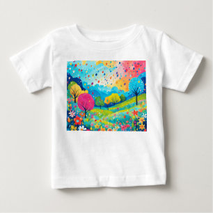 T-shirt Pour Bébé Arbres et Fleurs Heureux, Sweatshirt Nature Bliss,