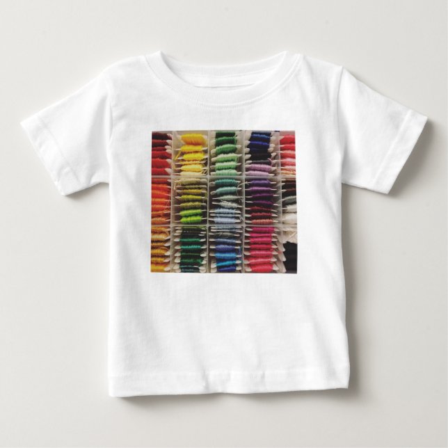 T-shirt Pour Bébé Arc arc-en-ciel de broderie (Devant)
