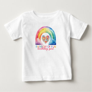 T-shirt Pour Bébé Arc-en-ciel de Fun Birthday Girl T-shirt bébé