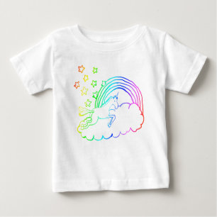 T-shirt Pour Bébé Arc-en-ciel de Unicorne
