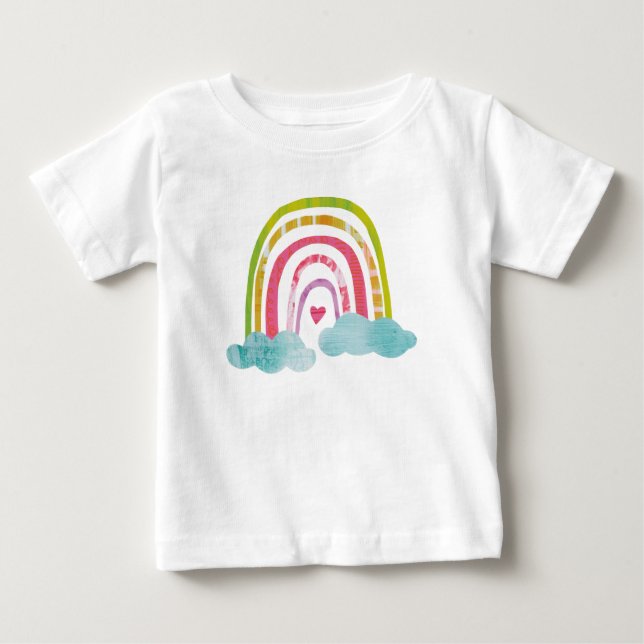 T-shirt Pour Bébé Arc-en-ciel magique (Devant)
