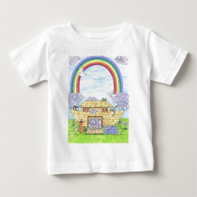 T-shirt Pour Bébé Arche de Noé (Devant)