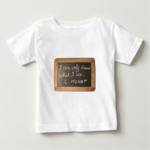 T-shirt Pour Bébé Ardoise 05 Citation de l'artiste Monet Baby Shirt