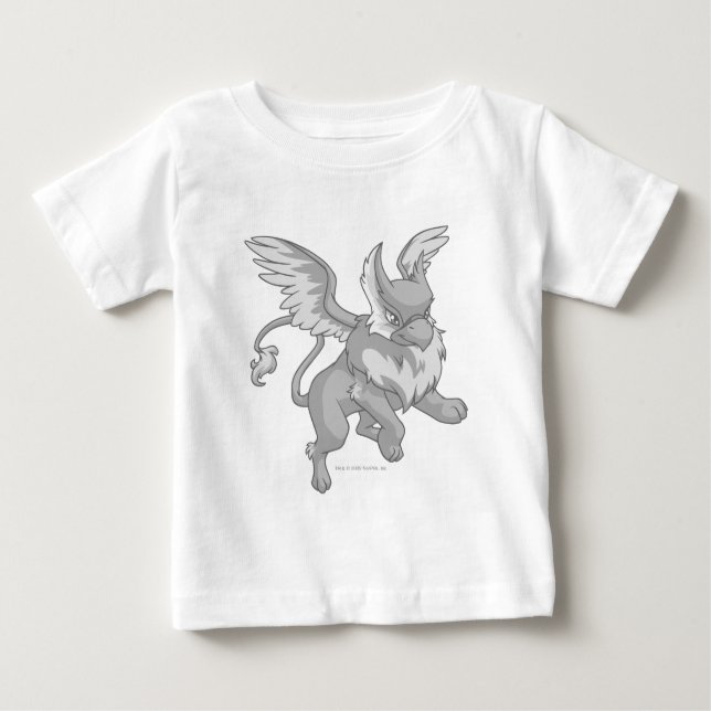 T-shirt Pour Bébé Argent d'aire (Devant)