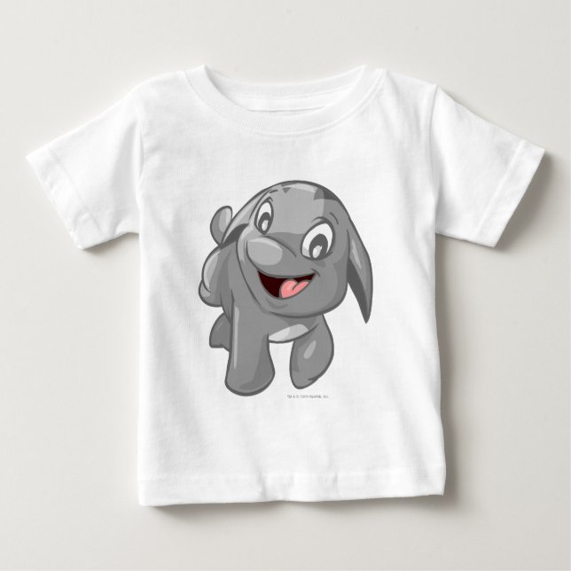 T-shirt Pour Bébé Argent de Poogle (Devant)