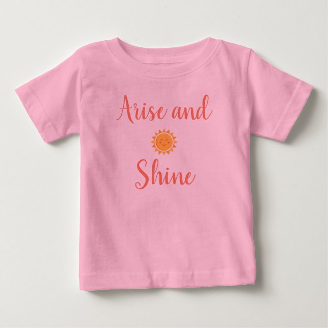T-shirt Pour Bébé Aris rose et brillant (Devant)
