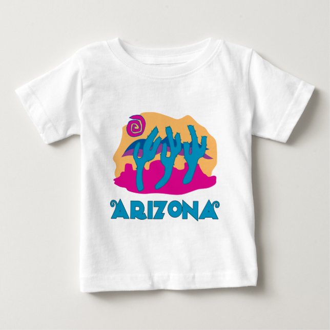 T-shirt Pour Bébé Arizona bleu désert (Devant)
