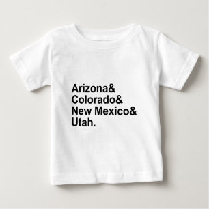 T-shirt Pour Bébé Arizona Colorado Nouveau Mexique Utah   Quatre coi