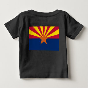 T-shirt Pour Bébé Arizona Drapeau : Réglage de Star Sun, État du cui