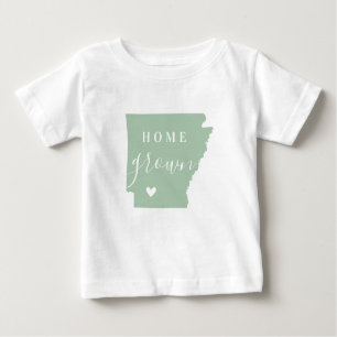 T-shirt Pour Bébé Arkansas Maison cultivée Carte d'état des couleu