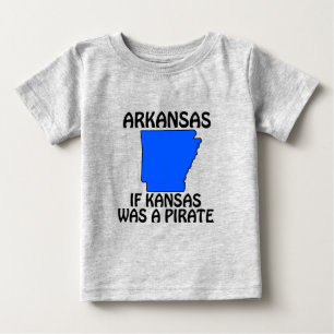 T-shirt Pour Bébé Arkansas - Si le Kansas était un pirate