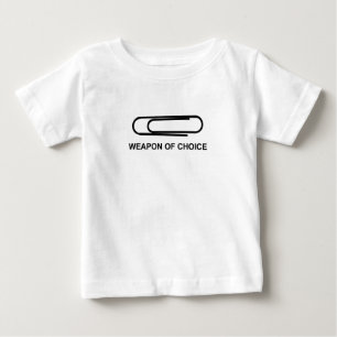 T-shirt Pour Bébé Arme De Choix Clip Papier - Drôle Paperclip