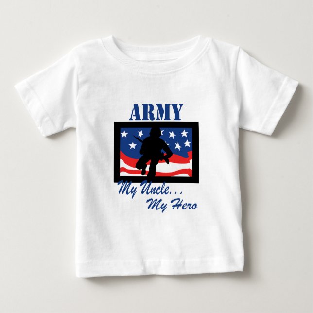 T-shirt Pour Bébé Armée mon oncle My Hero (Devant)