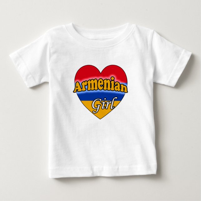 T-shirt Pour Bébé Armenian Girl (Devant)