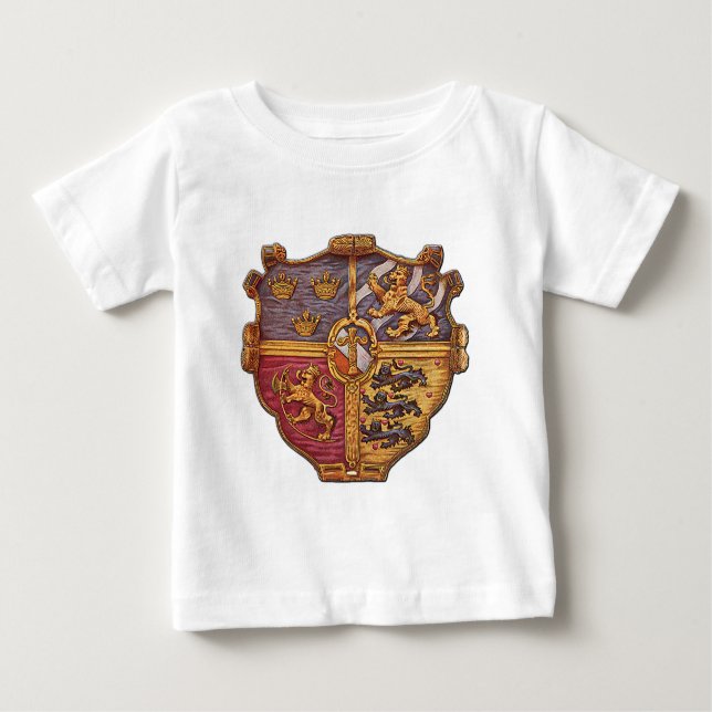 T-shirt Pour Bébé Armoiries de Suède (Devant)
