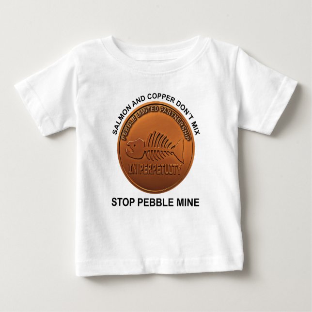 T-shirt Pour Bébé Arrêtez la mine de galets - Pebble Mine Penny (Devant)