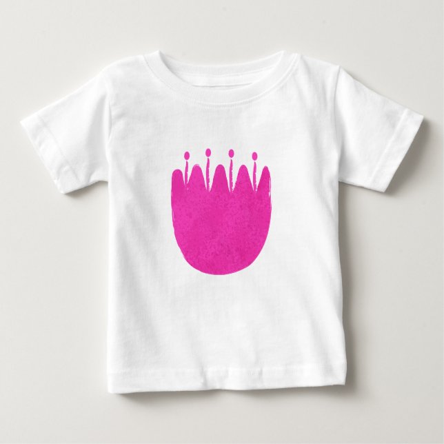 T-shirt Pour Bébé Arrière - plan à motif floral mignon (Devant)