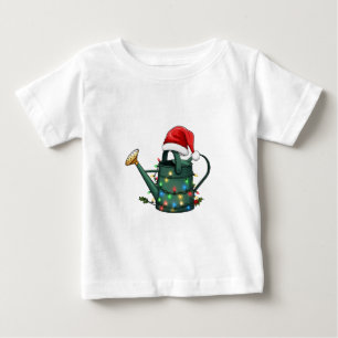 T-shirt Pour Bébé Arrosoir Vintage Rempli de Noël Festif
