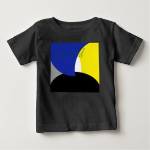 T-shirt Pour Bébé Art Abstrait Bleu Jaune