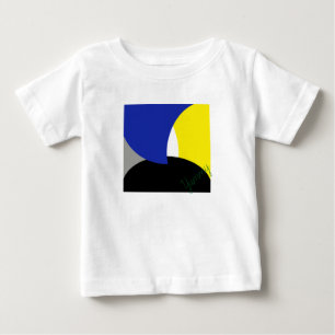 T-shirt Pour Bébé Art Abstrait bleu jaune
