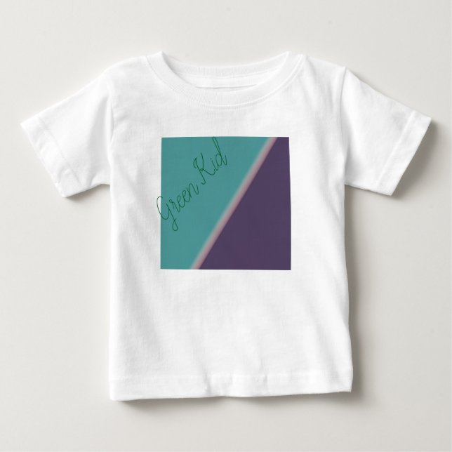 T-shirt Pour Bébé Art Abstrait Turquoise violet (Devant)