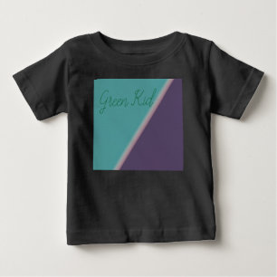 T-shirt Pour Bébé Art Abstrait Turquoise violet