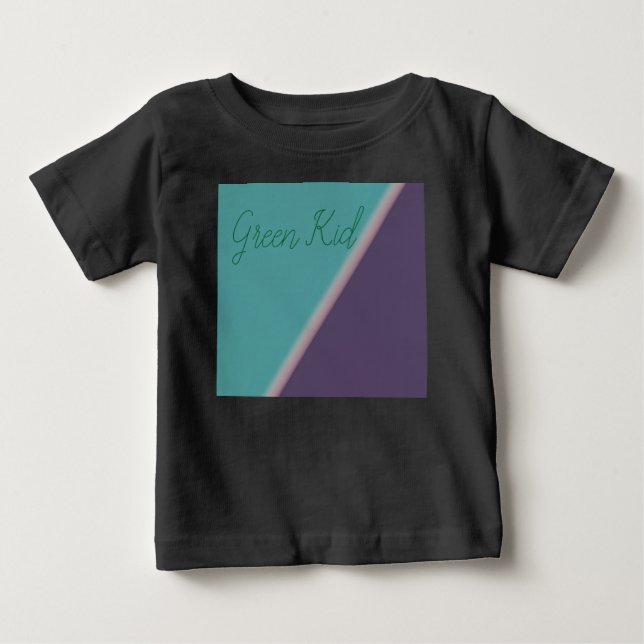 T-shirt Pour Bébé Art Abstrait Turquoise violet (Devant)