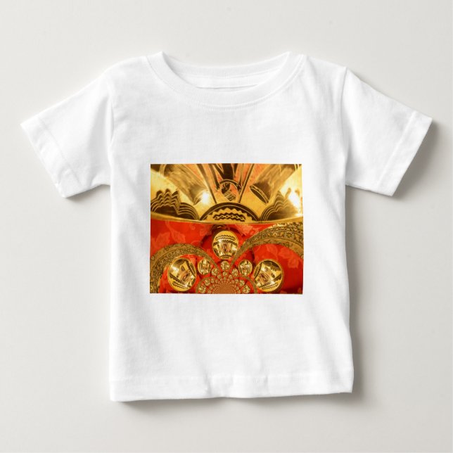 T-shirt Pour Bébé Art Culturel Africain : Design Rouge Or Riche (Devant)