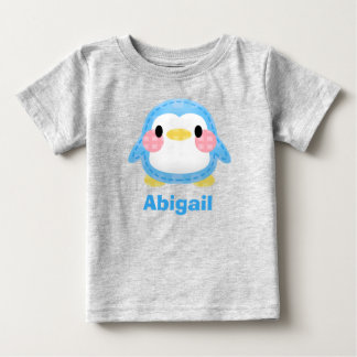 T-shirt Pour Bébé Art de pingouin personnalisé de style patchwork mi