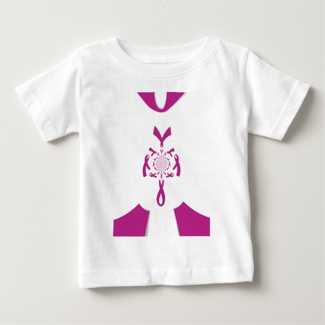 T-shirt Pour Bébé Art de sensibilisation au cancer du sein Imprimer (Devant)