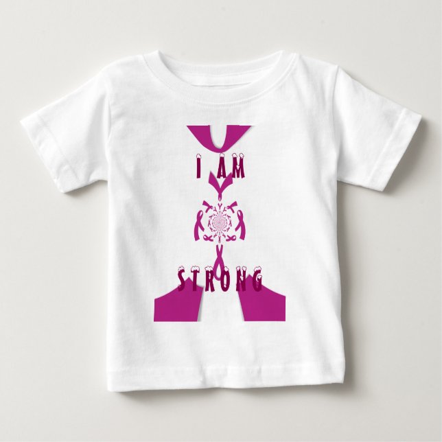 T-shirt Pour Bébé Art de sensibilisation au cancer du sein Imprimer (Devant)