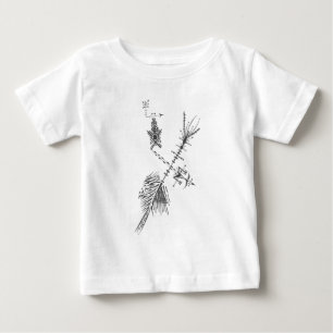T-shirt Pour Bébé Art de tatouage tribal abstrait noir et blanc