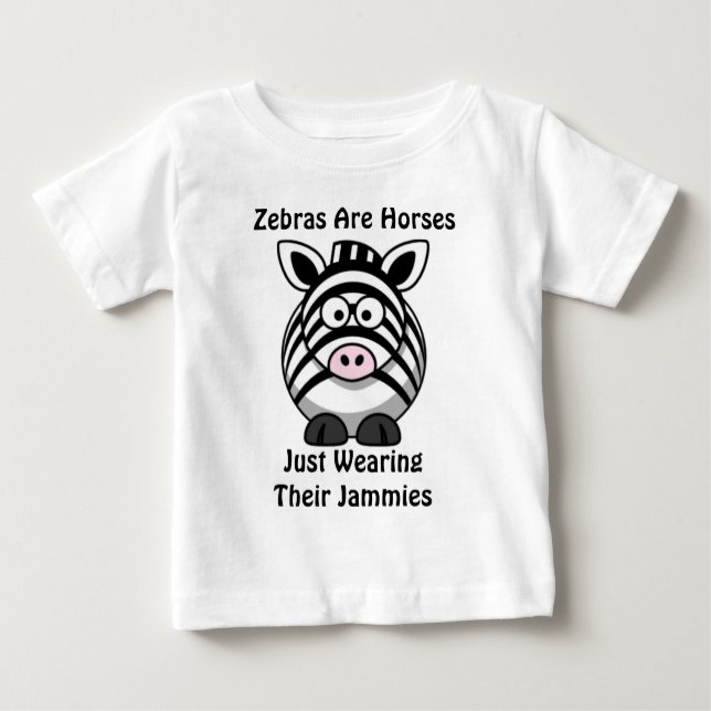 T-shirt Pour Bébé Art de zèbre (Devant)