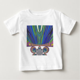 T-shirt Pour Bébé Art Décoratif Bleu d'Afrique Design Imprimer