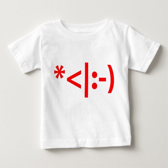 T-shirt Pour Bébé Art des textes de Noël ASCII d'émoticône d'Elf de (Devant)