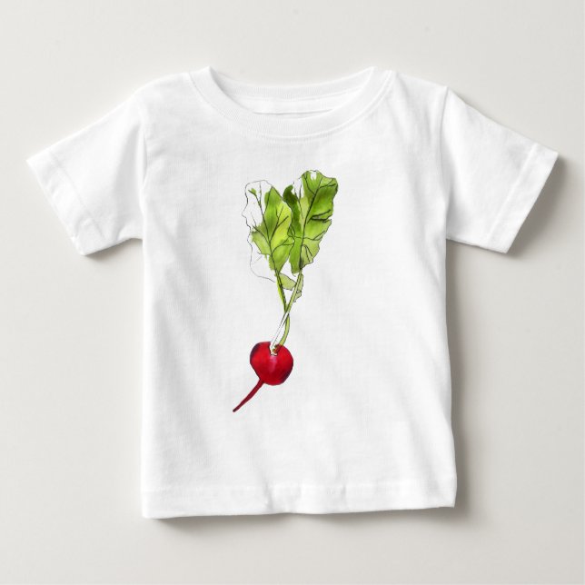 T-shirt Pour Bébé Art d'illustration d'aquarelle végétale Radical (Devant)