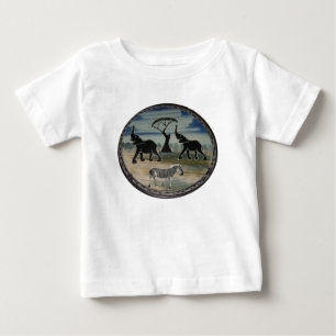T-shirt Pour Bébé Art Eléphant Africain