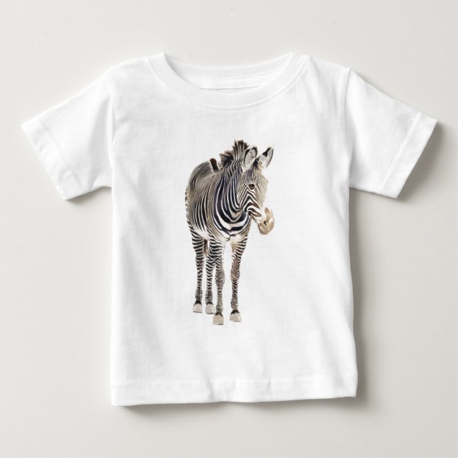 T-shirt Pour Bébé Art faunique "Zebra" (Devant)