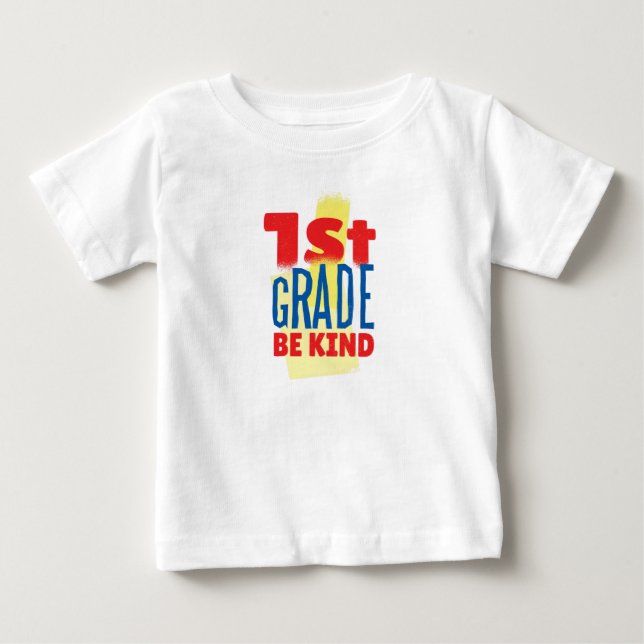 T-shirt Pour Bébé Art graphique de 1ère année Be Kind (Devant)