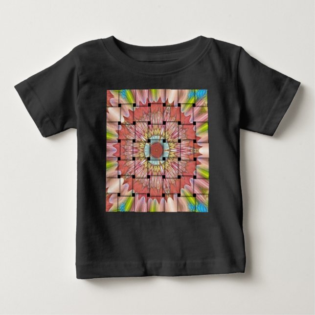 T-shirt Pour Bébé Art inspiré par l'Afrique Imprimé- Design géométri (Devant)